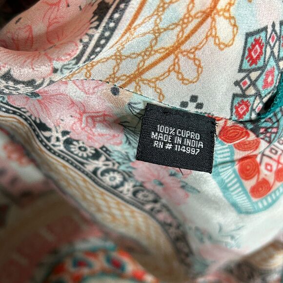 Tolani Kimono Cardigan Patchwork Boho Beachy Embroidered Duster One Size - Picture 4 of 7